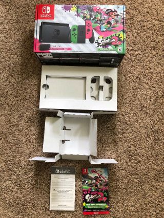 Empty Box & Insert Only For Rare Splatoon 2 Nintendo Switch Box & Game Code