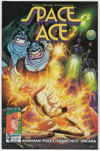 Space Ace 6 Vf,  2009 Arcana Comics Rare Vhtf Kirkman Walking Dead Don Bluth