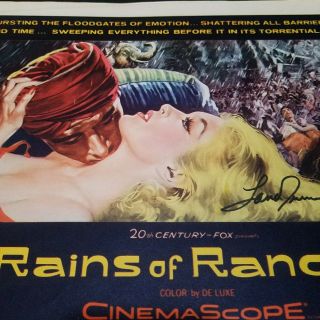 THE RAINS OF RANCHIPUR LOBBY CARD SIGNED BY LANA TURNER RARE 1955 4