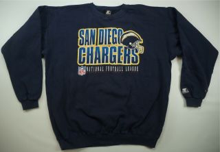 Rare Vintage Starter San Diego Chargers Team Issue Crewneck Sweatshirt 90s Sz Xl