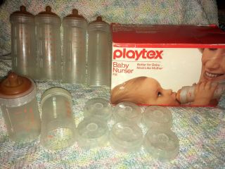 Vintage Playtex Nursers Latex With Nipples Rare 1983