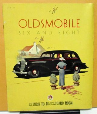 1935 Oldsmobile Six & Eight Dealer Color Sales Brochure Prestige Large Rare
