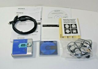 Sony Md Walkman Mz - N420d Mini Disc Player - - Blue - Rare