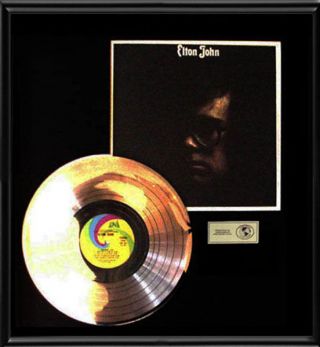 Elton John Rare Debut Lp Gold Record Platinum Disc Album Frame