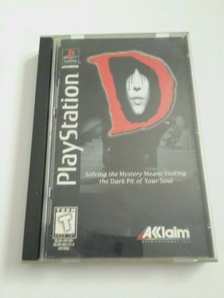 Playstation 1 D Rare Game Complete Longbox 3 Discs With Protective Cases