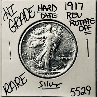 1917 Liberty Walking Silver Half Dollar Hi Grade U.  S.  Rare Coin 5529