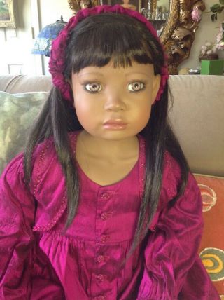 Christine Orange Doll " Belinda " 172/1000,  36 " African American Rare.