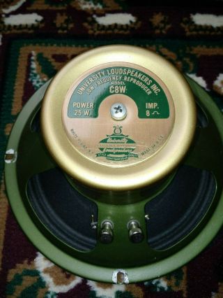 Rare Vintage University Model C8w 8 " Driver 8 Ohms 25 Watt Woofer Low Frequency