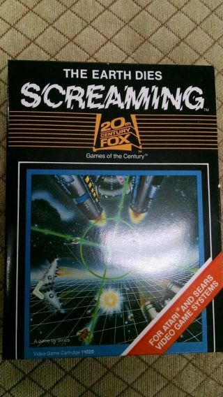 Nos Earth Dies Screaming 1983 Atari 2600 Rare Box