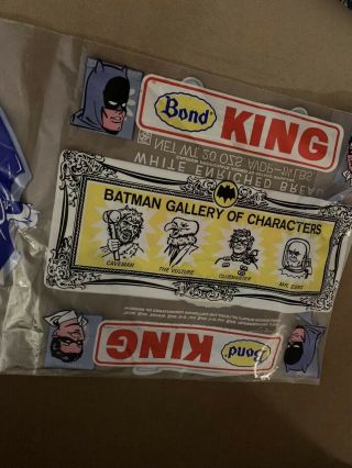 Vintage Rare ‘60s Batman TV Bond King Advertising Bread Bag 4