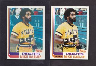 1982 Topps Pure True Blackless 235 Mike Easler Pirates No Position Rare A Sheet