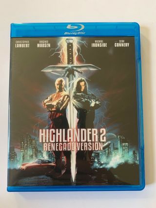 Highlander 2 Renegade Version Blu - Ray Out Of Print And Rare