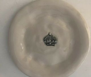 Rae Dunn Royal Crown Boutique Plate Ivory - Discontinued - Rare