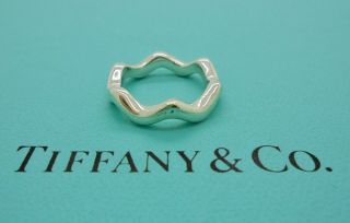 Authentic Tiffany & Co.  Paloma Picasso Zig Zag Silver Ring Us5 - Rare