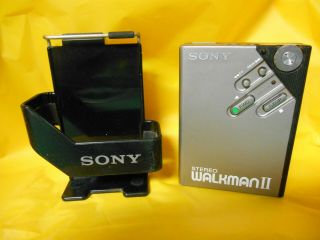 Rare Vintage Sony Walkman Ii,  Wm - 2,  Wm - Ii Stereo,  With Belt Clip,  Cassette Player