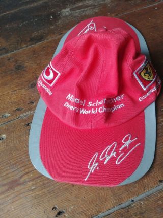 Ferrari Schumacher Barrichello Double End Hat Cap Rare Collectable S/M 3