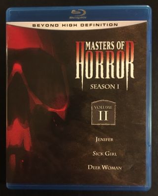 Masters Of Horror Season 1 I Vol 2 Ii Rare Nm Blu - Ray Dario Argento John Landis