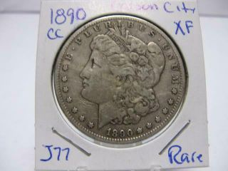 Rare Date 1890 Cc Morgan Dollar Exf Estate Coin J77