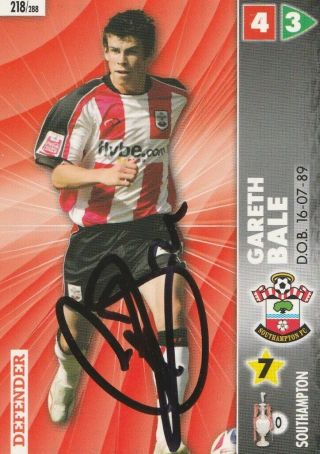 Mega Rare Gareth Bale Southampton Fc Signed Panini 2007 Rookie Card 218 With