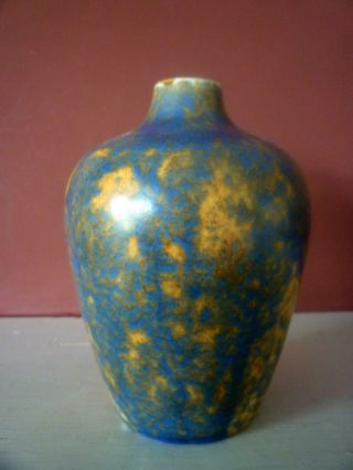 Rare Mottled Drip Glaze Art Deco Crown Ducal Ware Vase