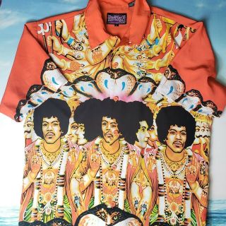 Vhtf Jimi Hendrix Cobra All Over Rare By Dragonfly Button Up Size L Tshirt