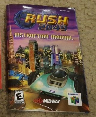 San Francisco Rush 2049 Nintendo 64 2000 N64 Instruction Manuel Rare Vintage