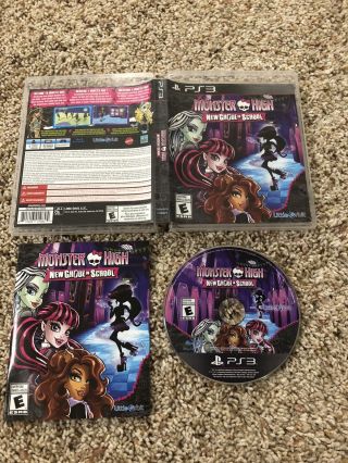 Monster High Ghoul In School - Ps3,  Playstation 3,  Complete,  Rare