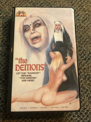 The Demons Vhs Unicorn Video 1984 Rare Horror Oop Clamshell Sov Cult Screened