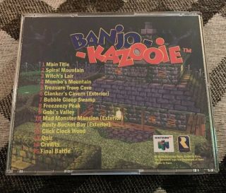 Banjo - Kazooie Nintendo 64 Game Soundtrack CD RARE ITEM 2