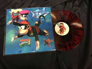 Donkey Kong Country 2 Vinyl Rare Diddy Red / Brown Split W/ Black Splatter