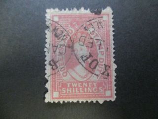 Queensland Stamps: 20/ - Chalon Postmark Not Cto - Rare (c226)
