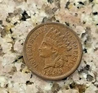 Rare 1898 U.  S Indian Head Penny Brown Tone Clear Sharp Details N/r