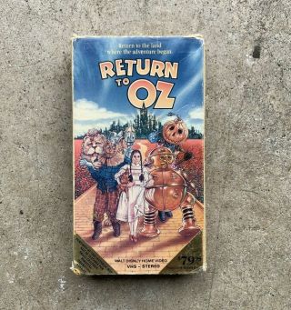 Return To Oz Vhs 1985 Vtg 80s Rare Walt Disney Home Video Movie Fantasy Film