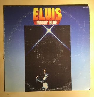 Elvis Presley - Moody Blue Lp Vinyl Record Press 1977 Rare Blue Vinyl