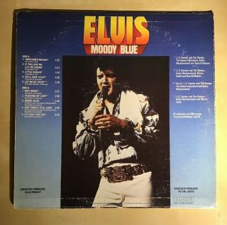 Elvis Presley - Moody Blue LP Vinyl Record Press 1977 Rare BLUE VINYL 2