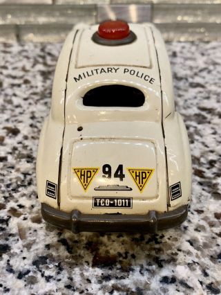 RARE VINTAGE TIPPCO TIPP&CO TIN TOY CAR MILITARY POLICE 1945 FRICTION GERMANY 4