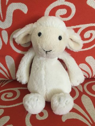 Retired Bass6l Jellycat Bashful Lamb Small 7 " Soft Plush Toy Rare & Adorable