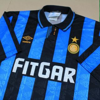 Inter Milan 1991 1992 Home Shirt VERY RARE Authentic Umbro FITGAR (L) 4