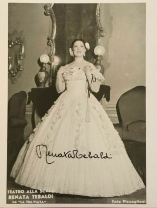 Renata Tebaldi Vintage Signed Photo Opera Great Soprano Rare