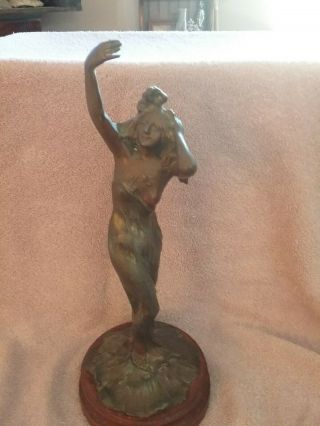 Crosa 15 Inch Bronze " Pavot " Women Coming Out Of Poppy Rare