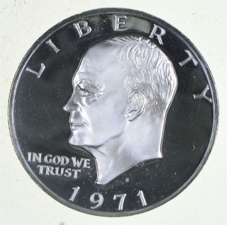 Specially Minted S Mark - 1971 - S 40 Eisenhower Pf Silver Dollar Rare 819