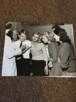 Adam Faith Getting Vaccinated - Rare 1960 Press Photograph.