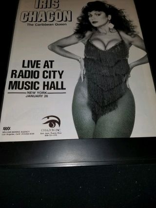 Iris Chacon Rare Radio City Music Hall Promo Poster Ad Framed