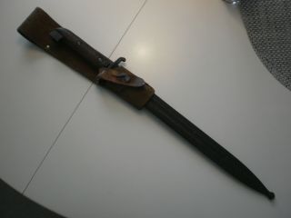 Rare Swedish Sword Bayone & Frog The 6.  5 Mm.  M1894/14 Mauser Carbine.