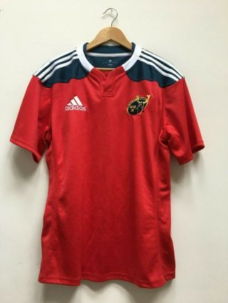 Rare Munster Rugby Ireland Irish Shirt Jersey Red Adidas Size L 46 "