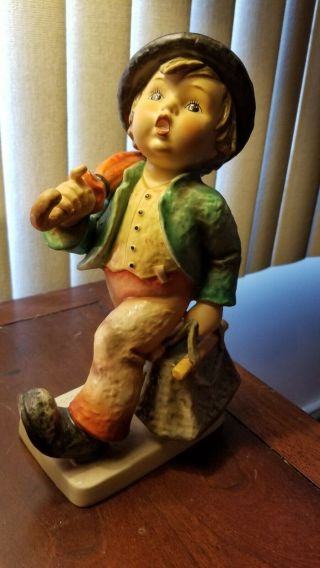Vintage Goebel Hummel Merry Wanderer Large 7/ii Tmk 5 & Rare Figurine