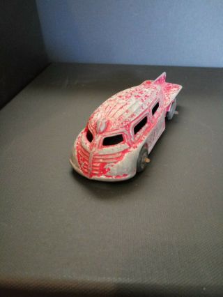Vintage 1935 Manoil Car Red Very Rare Beauty Art Deco Red Futuristic Spacecraft