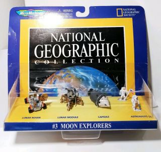 Micro Machines National Geographic 3 Moon Explorers Set - Great Card Rare Set