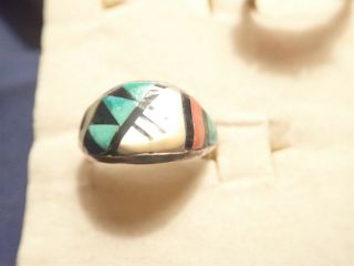 Ultra Rare Jrd Zuni Native American Turquoise Sterling Silver Ring