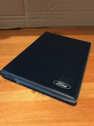 Vintage Ford Mk3 Mk4 Escort Xr3i Rs Turbo Document Wallet In Blue With Logo Rare